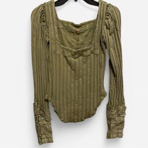 Free People Olive Green Women's Top